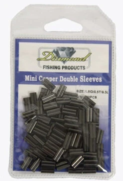 Momoi Diamond Mini Copper Double Sleeves - 50 Pack -Fishing Gear Store momoi diamond mini copper double sleeves 50 pack 35805.1651076087