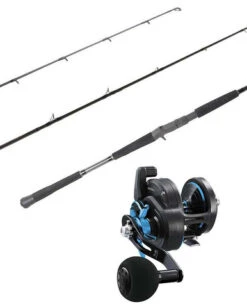 Ocean Tackle International OTI-PBI701HFA Pitch Black Inshore/Daiwa 20H Saltist Reel Combo