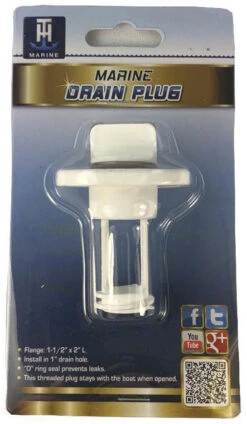T-H Marine Drain Plug - Self Retaining -Fishing Gear Store t h marine drain plug self retaining 20214.1651326038