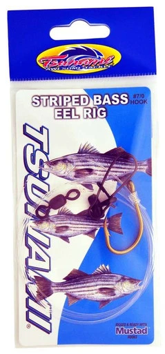 Tsunami Striped Bass Eel Rig W/ Circle Hook